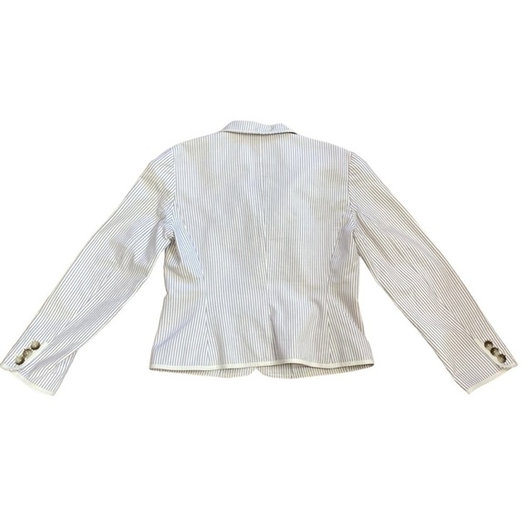 Ann Taylor Petite Lavender White Pin Stripped Blazer Women’s Size 4P - Picture 8 of 11